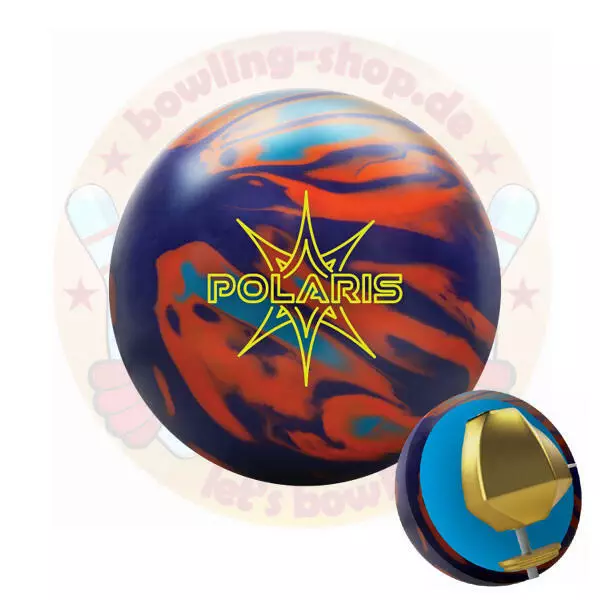 Ebonite Polaris Bowlingball Orange - Sky - Purple Reaktiv starkgeölt