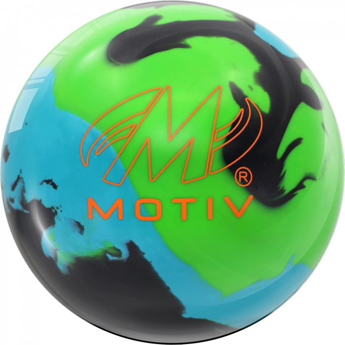 Motiv Ascend Bowlingball schwarz/grün/türkis