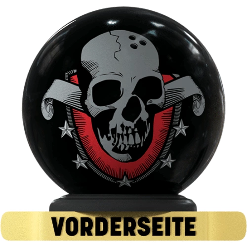 On The Ball-Bowlingbälle im Design Top Skull Shield